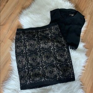 [Limited] Lace Pencil Skirt